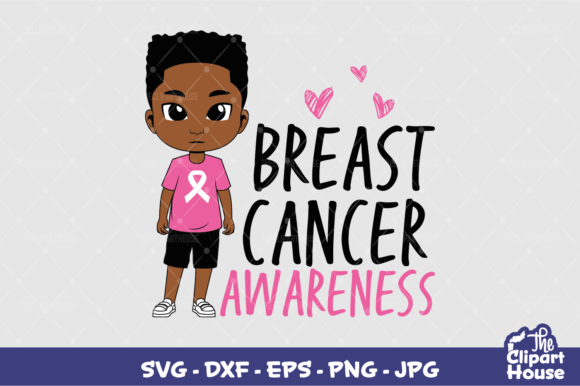 Breast Cancer Awareness Boy Design for Cricut & Silhouette