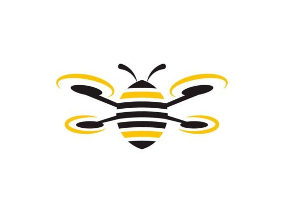 Modern Bee UFO Logo Template: A Minimalist Solution for Modern Branding