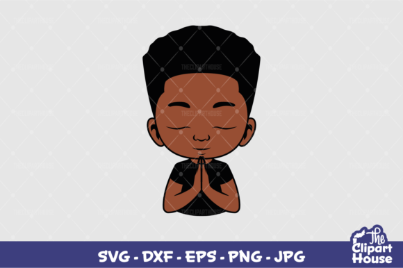 Praying Black Boy Design for Cricut & Silhouette