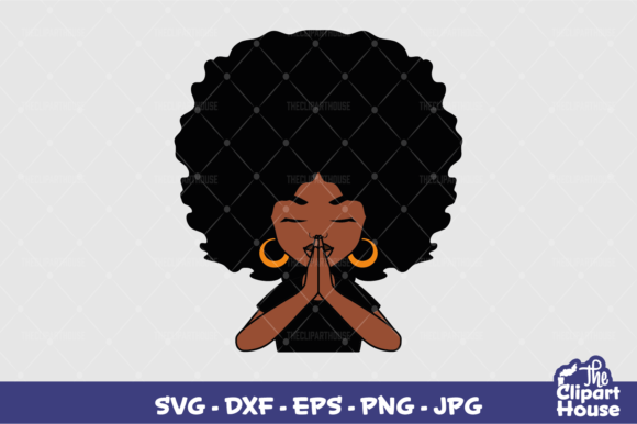 Praying Black Woman: A Versatile Design for Cutting Machines and Creative Projects