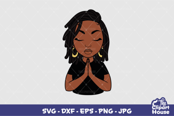 Praying Locs Woman: A Design for Cricut & Silhouette