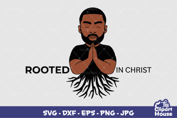 Rooted in Christ Black Man: A Versatile Digital Design for Cricut, Silhouette, and Modern Crafting