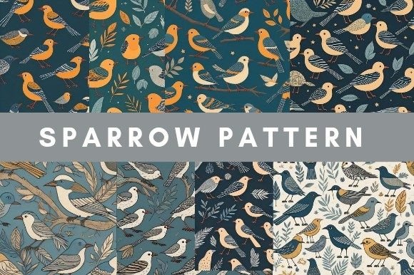 Sparrow Bird Seamless Pattern: A Versatile Digital Asset for Modern Creators